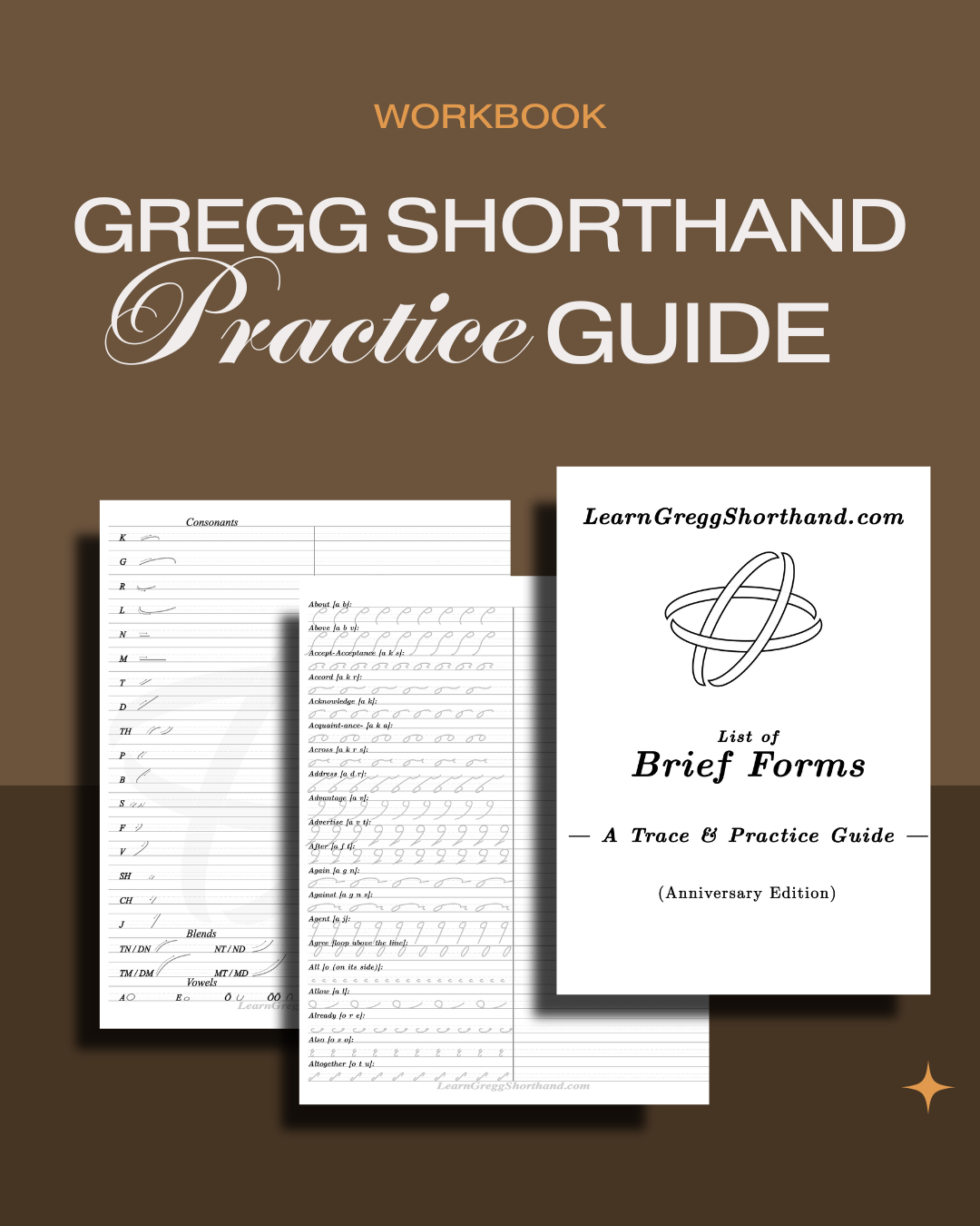 Gregg Shorthand Brief Forms Tracing Manual – Learn to Write Faster with Guided Practice